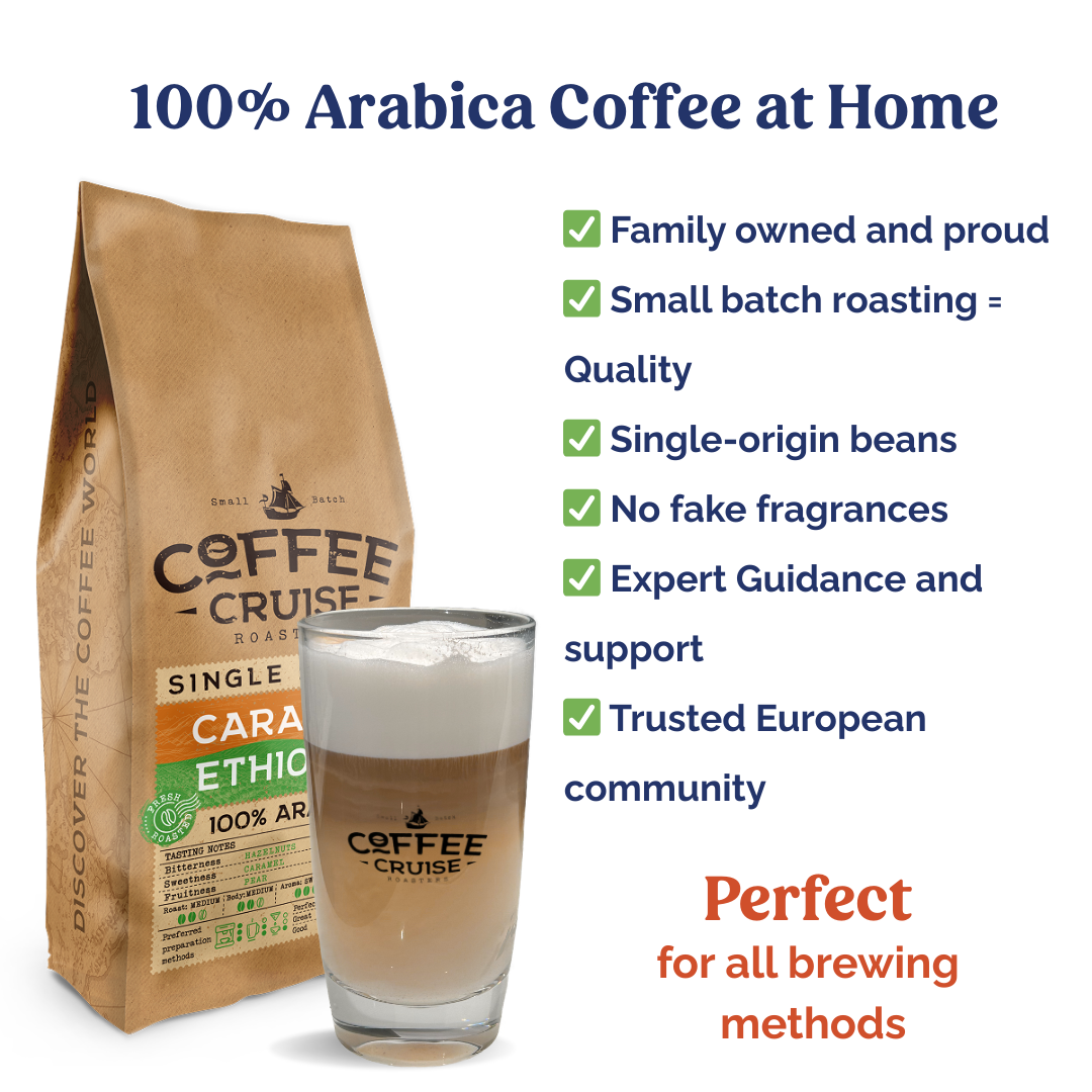 CARAMEL ETHIOPIA - 100% ARABICA, Whole Bean Coffee 1kg