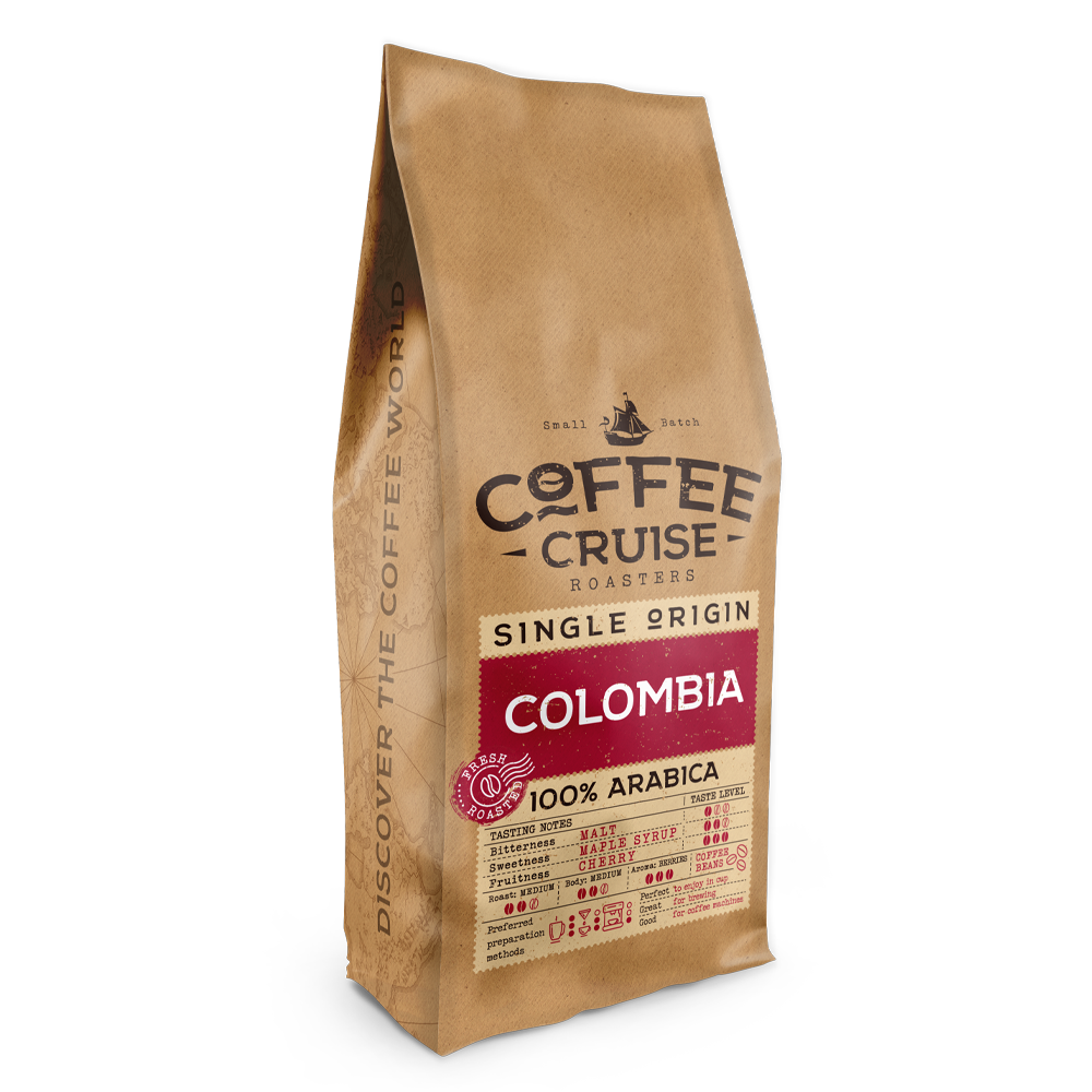 Coffee Cruise COLOMBIA – Freshly Roasted Whole Bean Coffee, 1kg