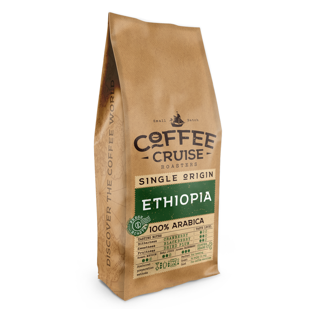 Coffee Cruise ETHIOPIA – Freshly Roasted Whole Bean Coffee, 1kg