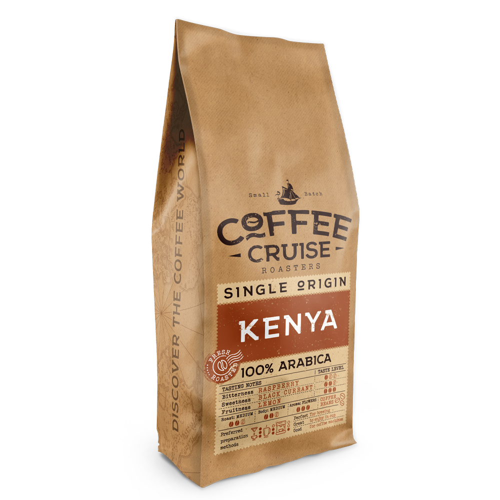 Coffee Cruise KENYA – Freshly Roasted Whole Bean Coffee, 1kg