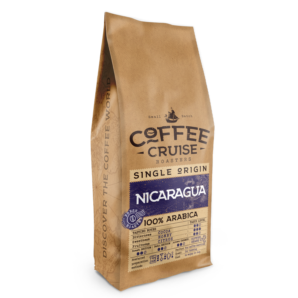Coffee Cruise NICARAGUA – Freshly Roasted Whole Bean Coffee, 1kg