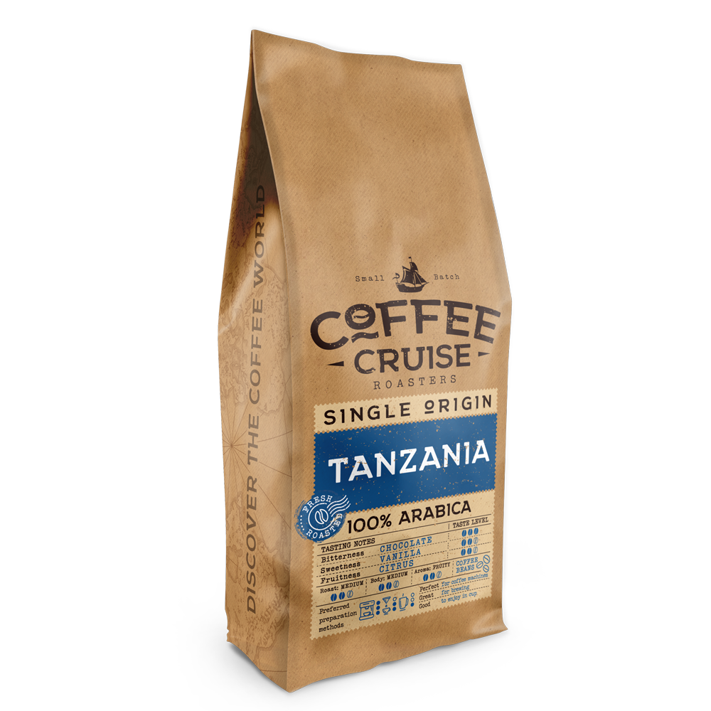 Coffee Cruise TANZANIA – Freshly Roasted Whole Bean Coffee, 1kg
