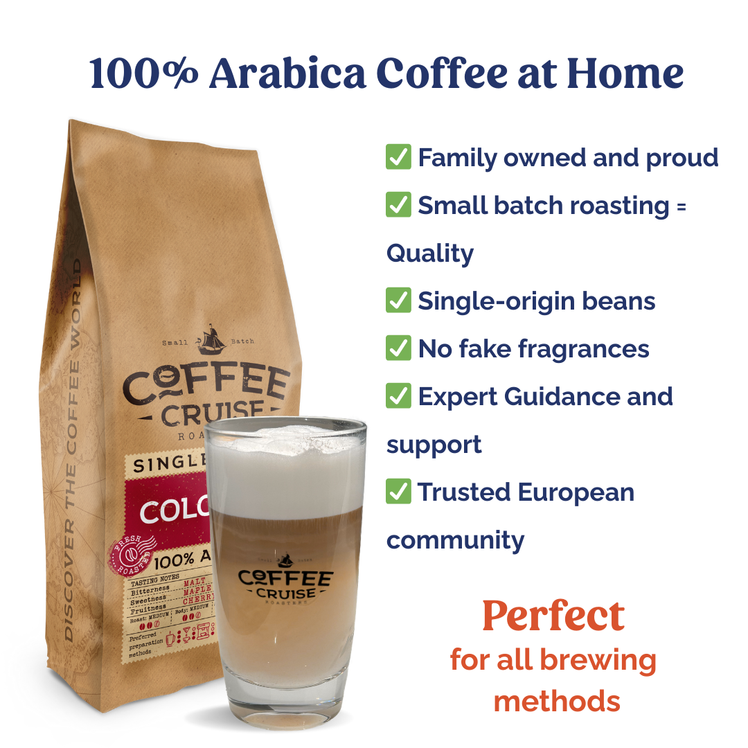 Coffee Cruise COLOMBIA – Freshly Roasted Whole Bean Coffee, 1kg