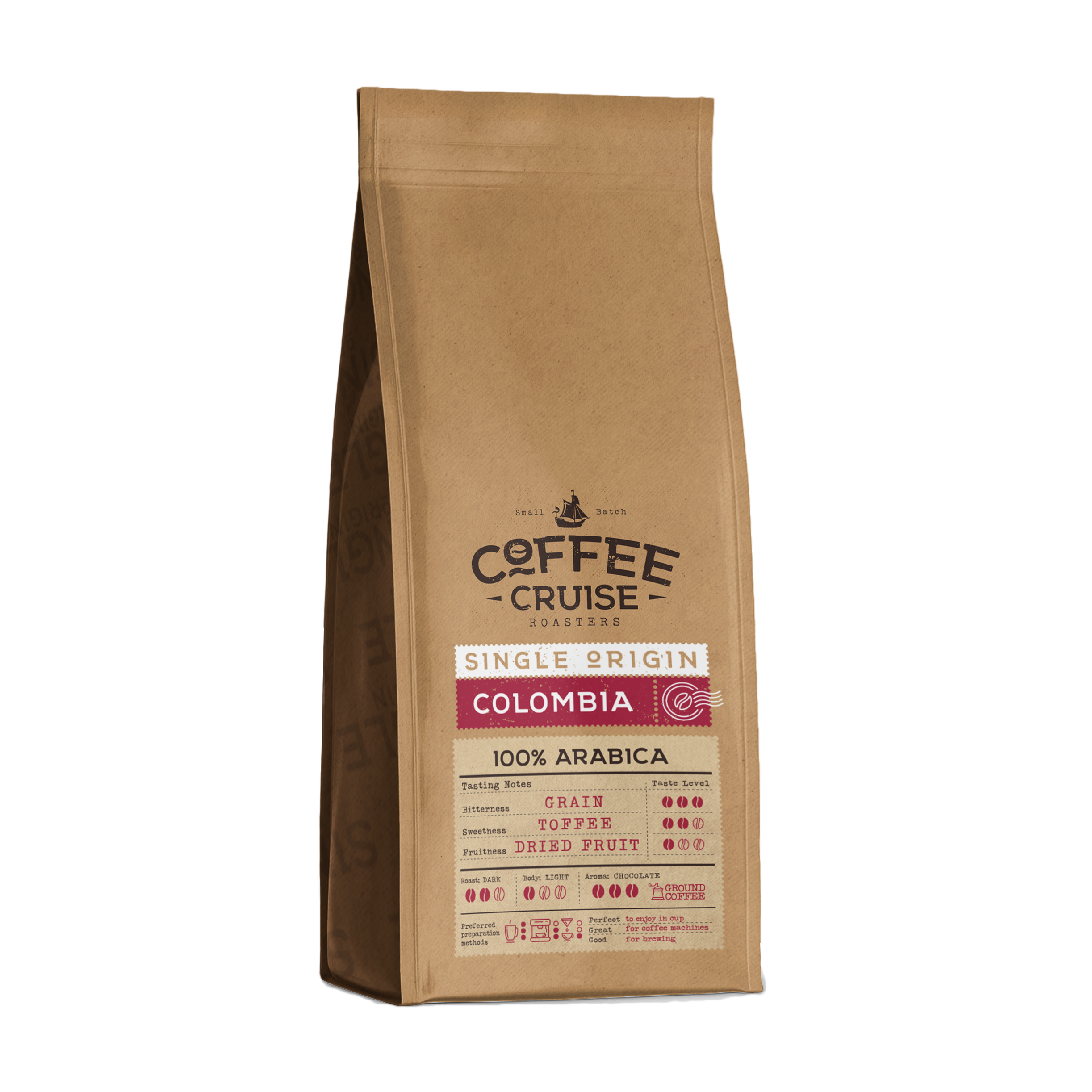 Coffee Cruise COLOMBIA – Freshly Roasted Ground Coffee, 250g
