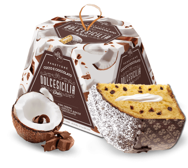 DOLCE SICILIA Panettone cake with coconut cream and chocolate 800g