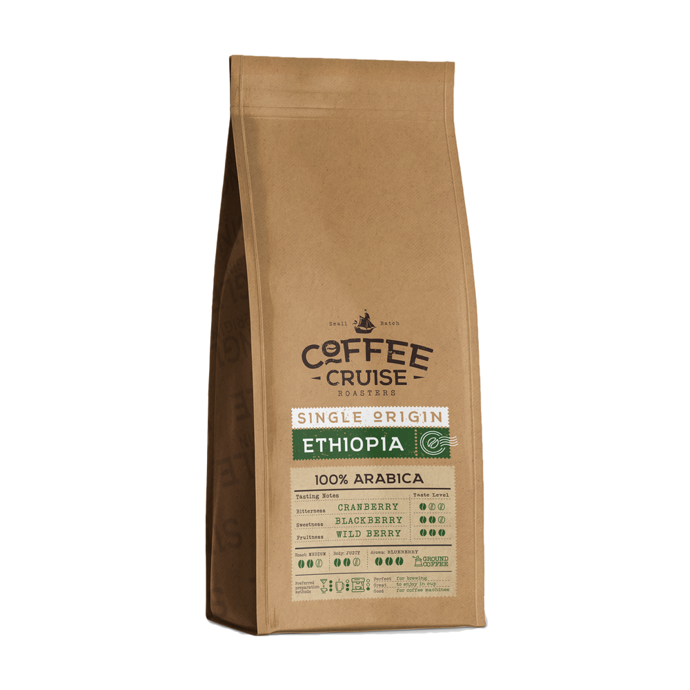 Coffee Cruise ETHIOPIA – Freshly Roasted Ground Coffee, 250g
