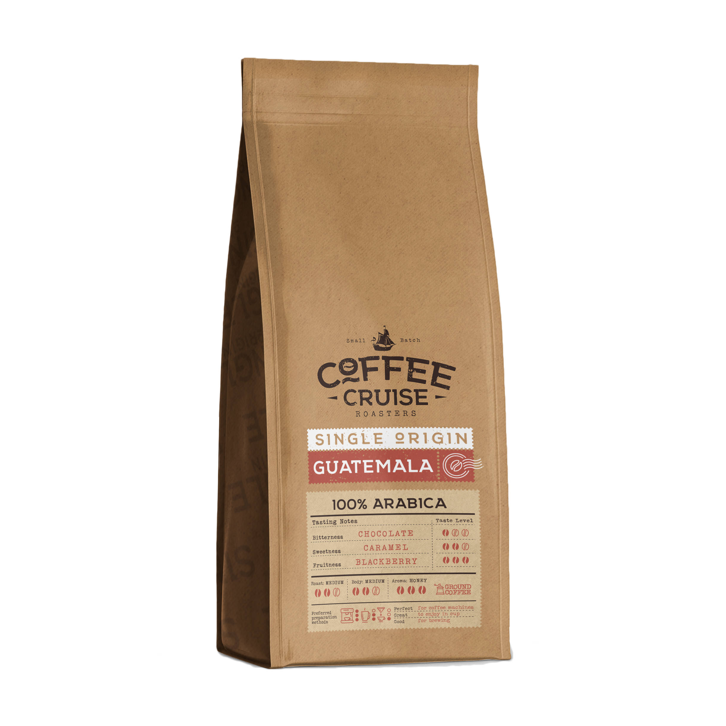 Coffee Cruise GUATEMALA – Freshly Roasted Ground Coffee, 250g