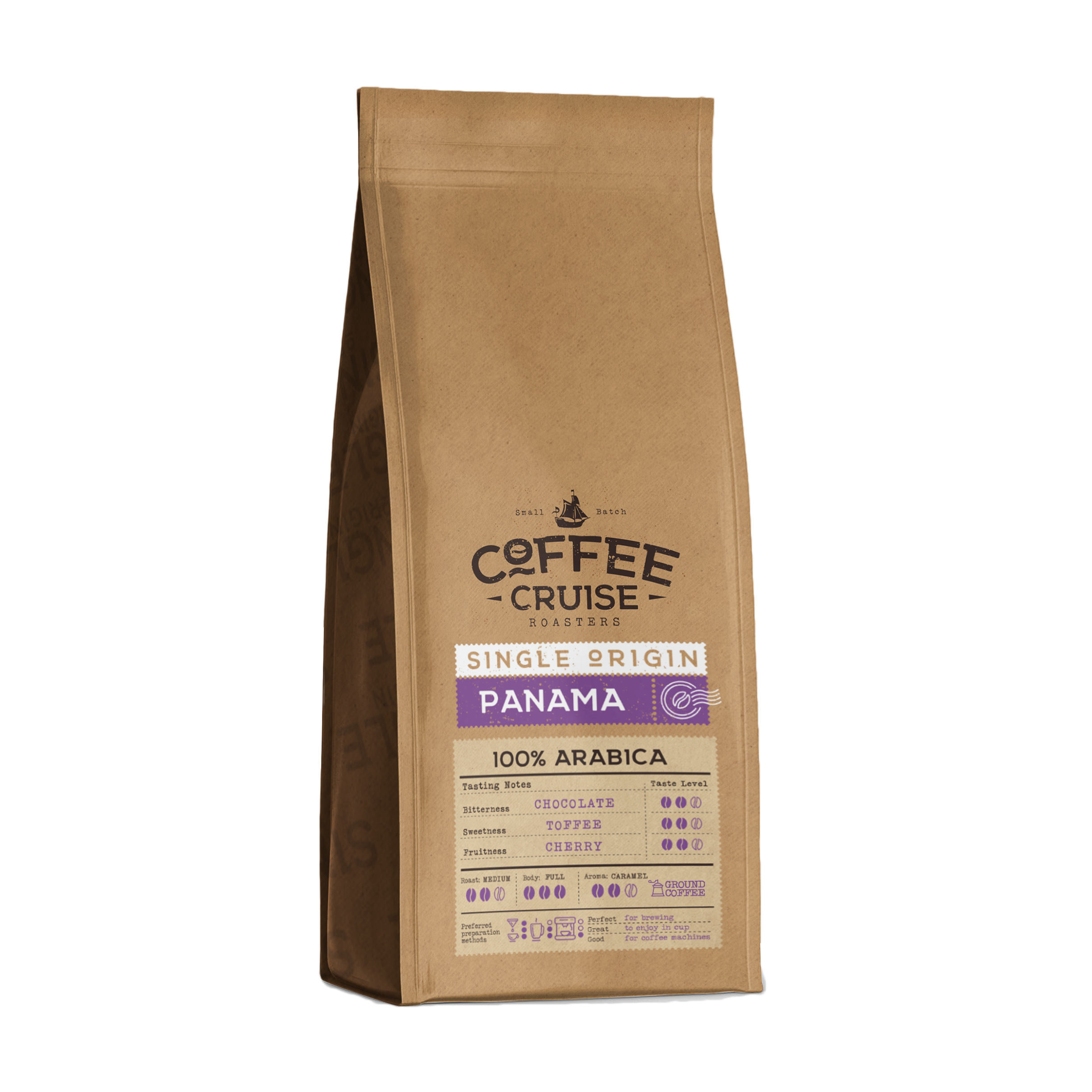 Coffee Cruise PANAMA – Freshly Roasted Ground Coffee, 250g